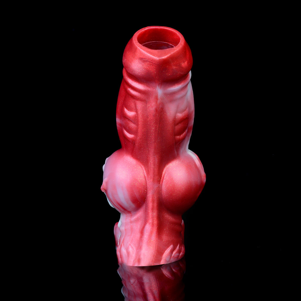 Knotted Cocksleeve Extender - Fantasy Hollow Dogdildo Penis Sheath Sex Toys for Men