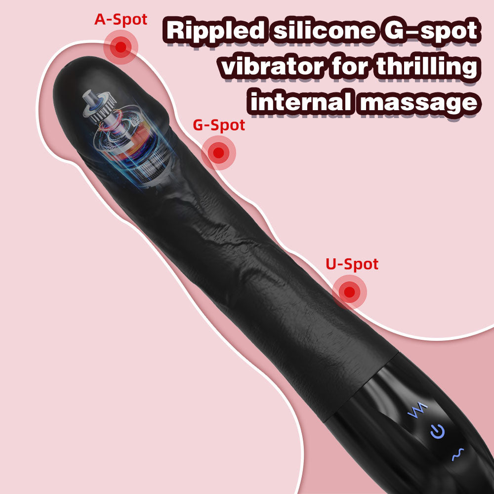 Realistic Glan Black Dildo G Spot Vibrator - Vibrating Panties Anal Dildo Sex Toys for Women