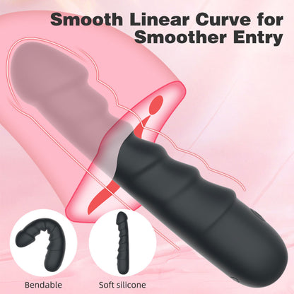 Vibrating Butt Plug Prostate Massager - Finger Sprial Anal Dildo G-spot Vibrator Sex Toys for Men Women