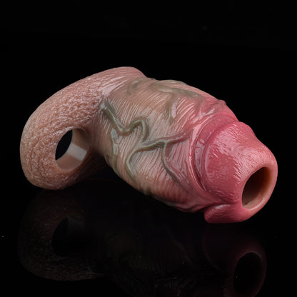 Big Girthy Cock Sleeve Extender Male Sex Toy - Thick Dildo Silicone Soft Cockring Masturbator