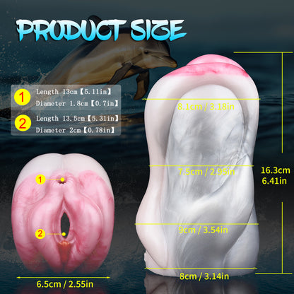 Animal Pocket Pussy Penis Masturbator - Fantasy Silicone Vaginal Blowjob Sex Toys for Men