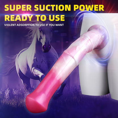 Horse Dildo Anal Butt Plug - Fantasy Squirting Monsterdildo Pink Masturbation Sex Toys for Women