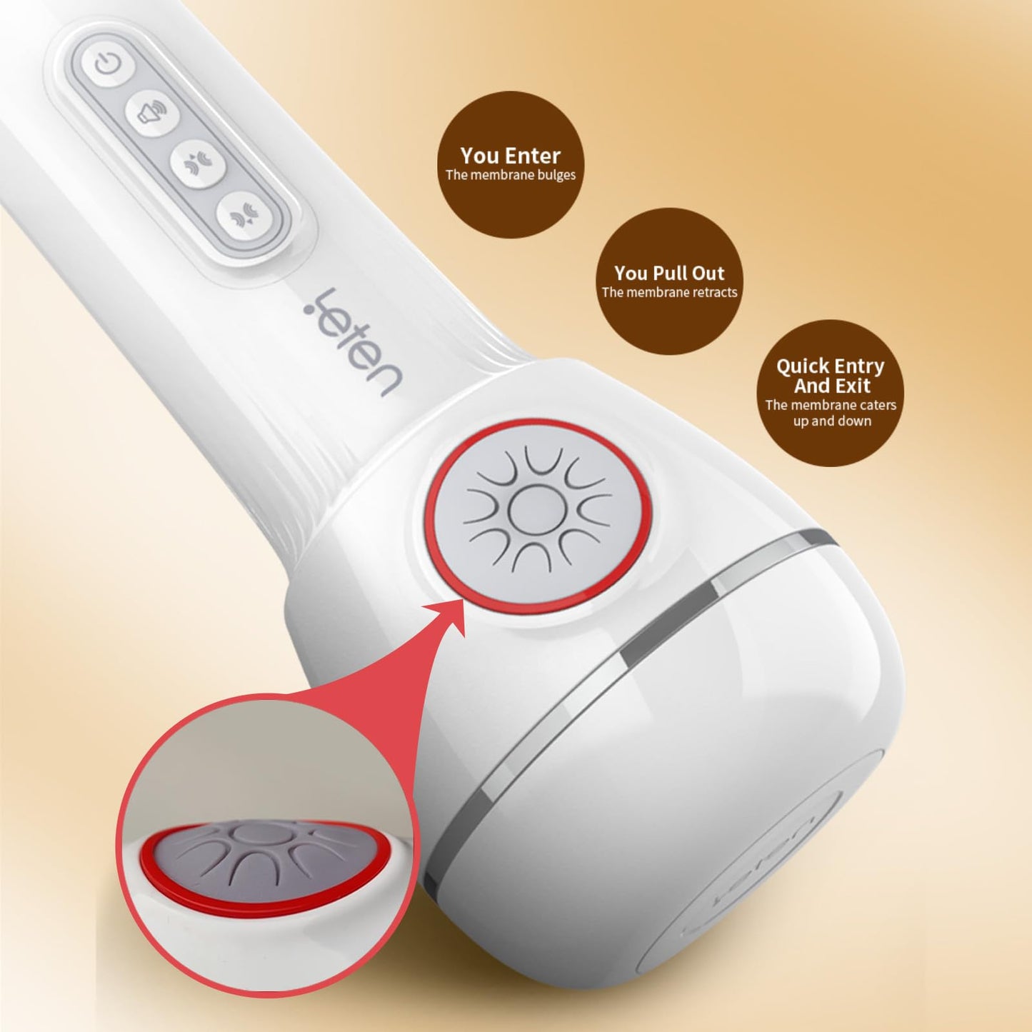 Handheld Thrusting Male Masturbator - Electric Vibrating Machine for Men with Voice and Heating Functions