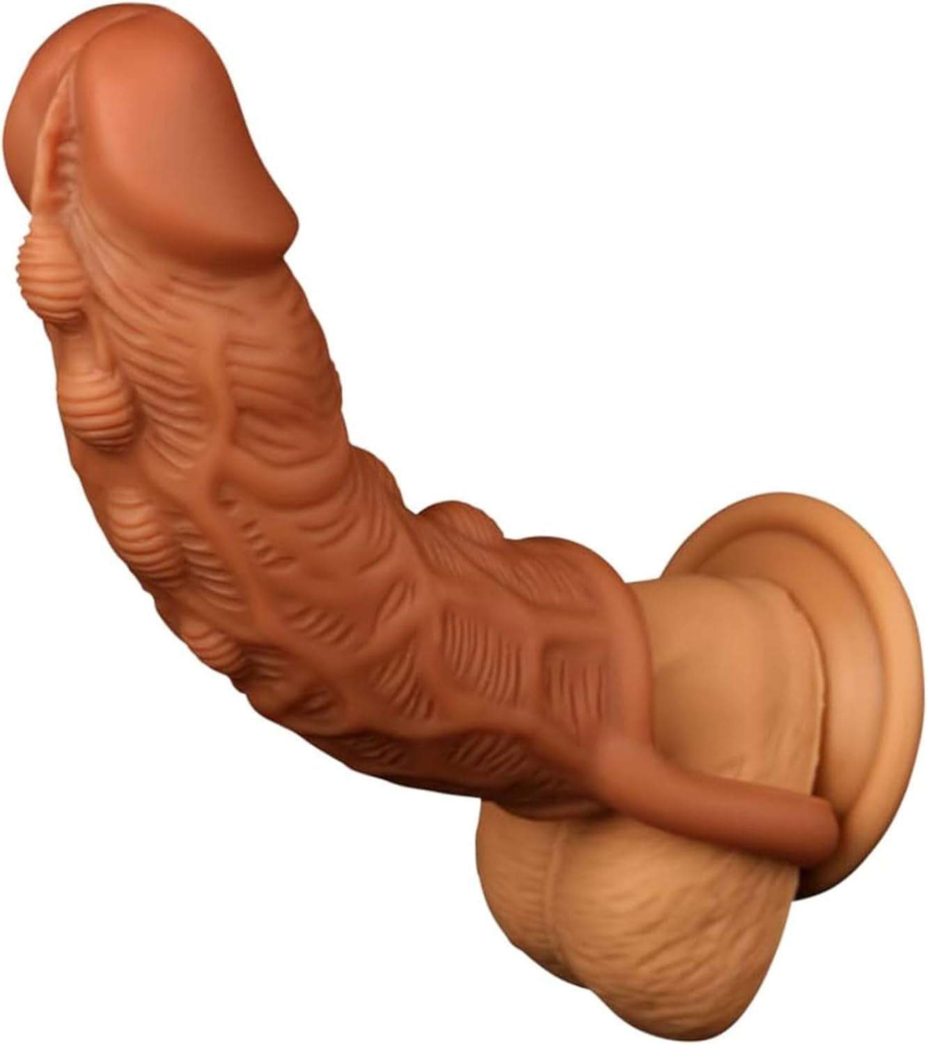 Manchon de pénis réaliste à balles vibrantes - Stimulateur de clitoris Spike Cock Ring Trainer Fantasy Préservatif masculin