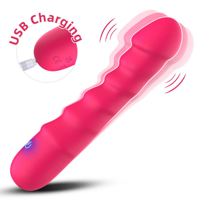 Vibrating Butt Plug Prostate Massager - Finger Sprial Anal Dildo G-spot Vibrator Sex Toys for Men Women