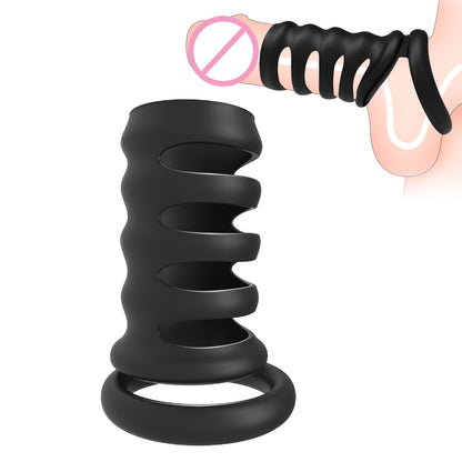 Jouets sexuels masculins d'anneau de coq de silicone - six anneaux de pénis retardent l'entraîneur d'éjaculation