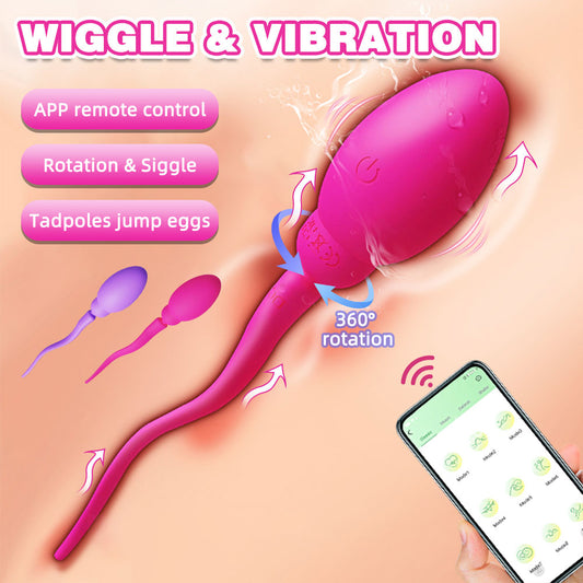Vibromasseur à œufs vibrant contrôlé par application - Jouets sexuels anaux pour point G de sperme pour femmes