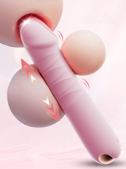 Teleskopischer weiblicher Schubvibrator – G-Punkt-Vibrationsdildo, Sexspielzeug für Frauen