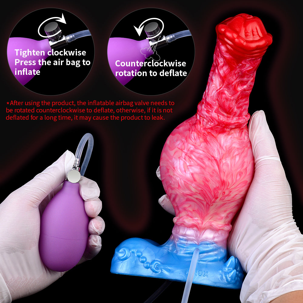 Gode ​​gonflable éjaculateur en forme de dragon, plug anal anal - Stimulation du clitoris, masturbation vaginale, jouets sexuels