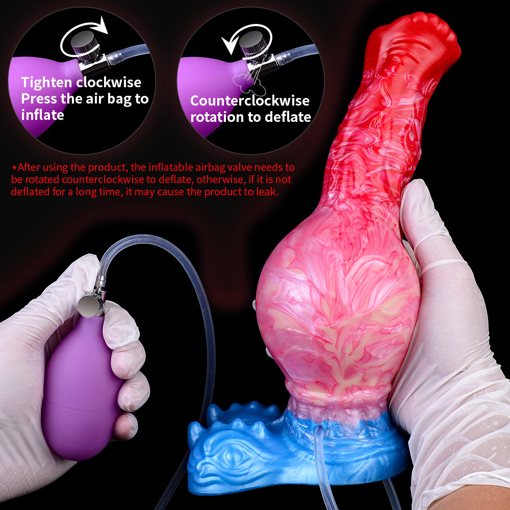 Aufblasbarer Fantasy-Dildo mit Squirting-Effekt, Anal-Buttplug – Weiche Pferdedildos aus Silikon, Sexspielzeug für Frauen und Männer