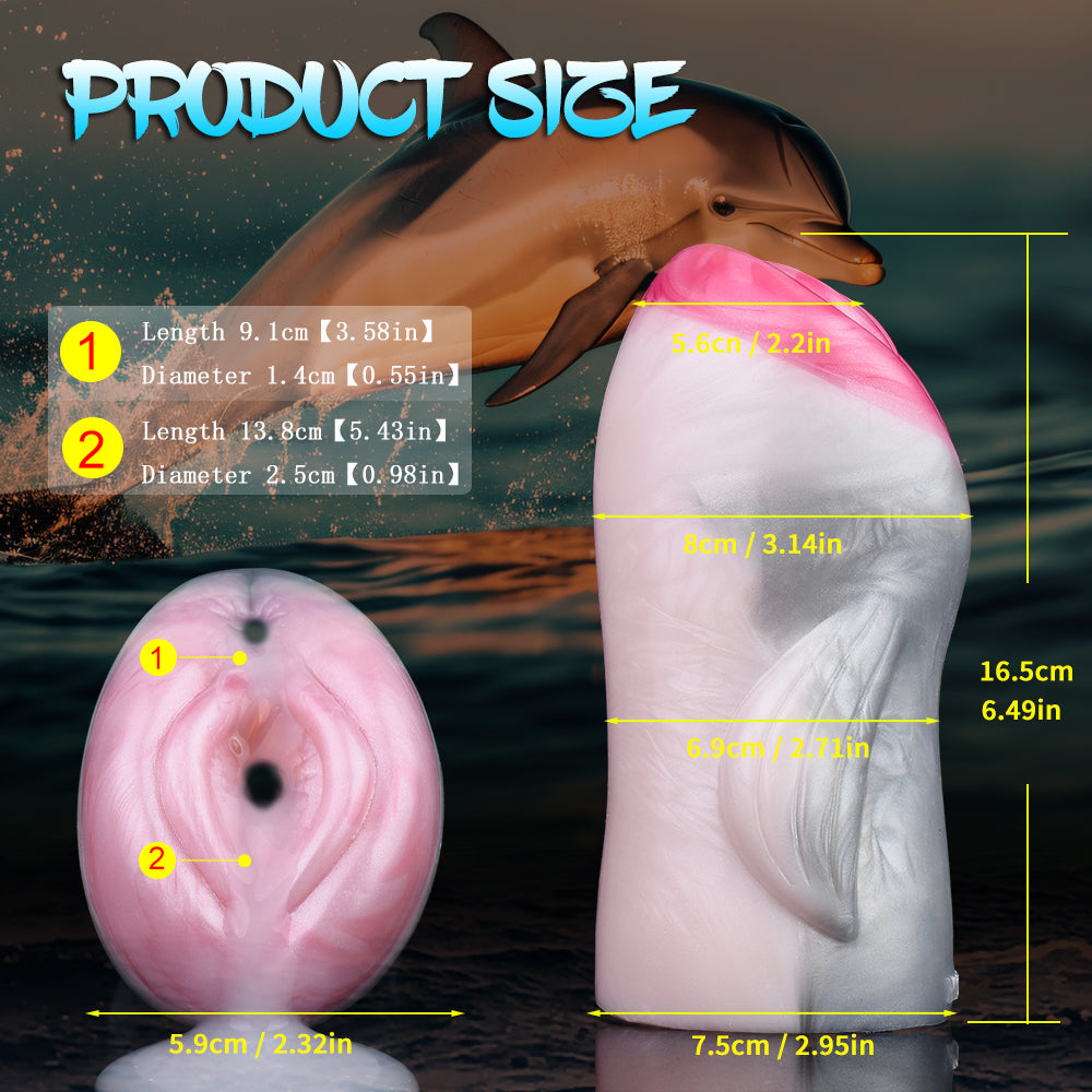 Dolphin Pussy Pocket Masturbator Male Sex Toy - Fantasy Silicone Vaginal Penis Masturbation