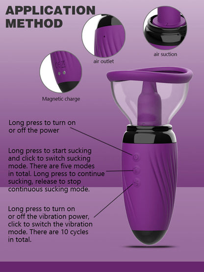 Frauen saugen Vibrator - Brustzunge lecken 10 vibrierende weibliche Sexspielzeuge