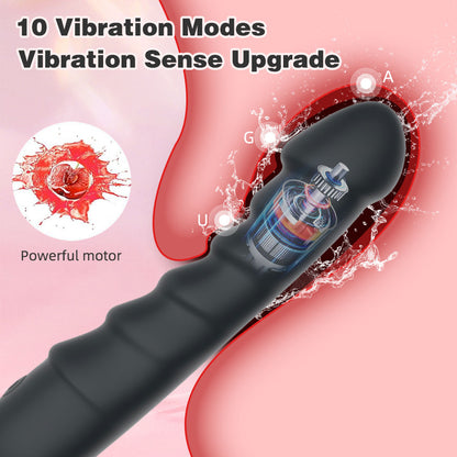 Vibrating Butt Plug Prostate Massager - Finger Sprial Anal Dildo G-spot Vibrator Sex Toys for Men Women