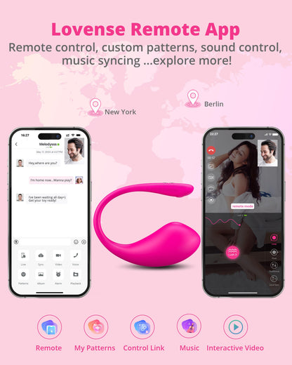 LOVENSE Lush 3 Remote Control Vibrator for Women - Wearable G-spot Massager for Long Distance Couples