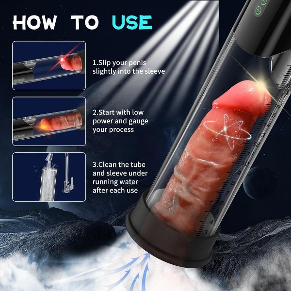 Automatic Vacuum Penis Pump Male Masturbator - Powerful Sucking Penis Enlarge Trainer