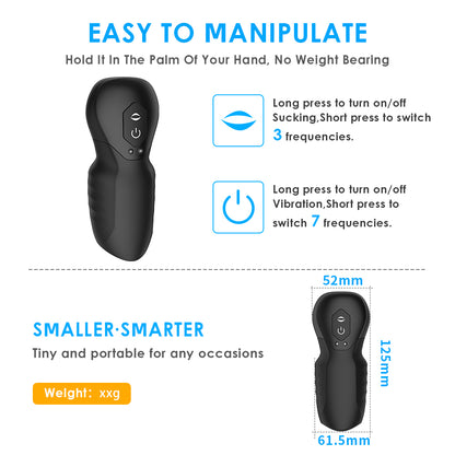 Handheld Male Masturbator Sex Toys for Men - Penis Exerciser Blowjob Sex Machine