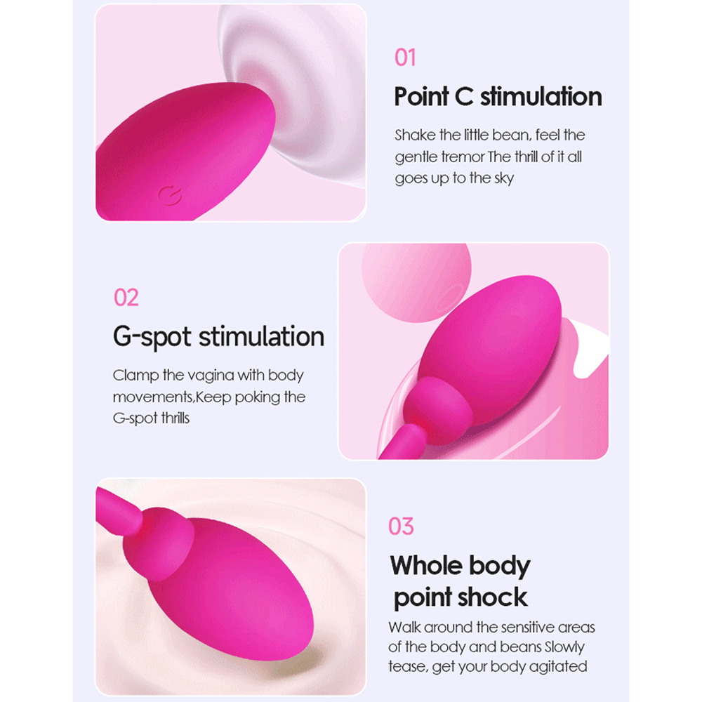 APP Controlled Vibrating Panty Egg Vibrator - Sperm G Spot Anal Sex Toys for Women