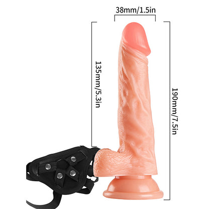Strap On Realistische Dildos – Tragbarer Höschengürtel G-Punkt Analdildo Sexspielzeug für Frauen