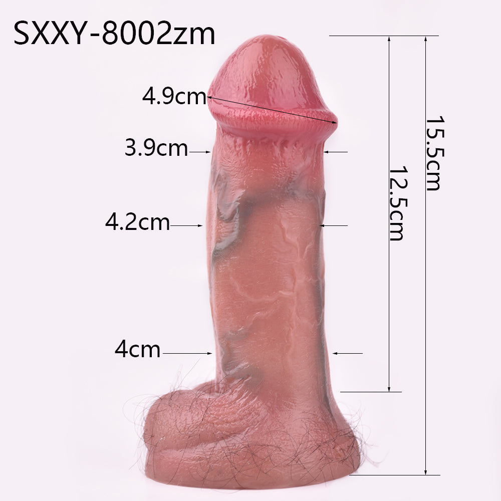 Realistic Dildo Anal Butt Plug - Lifelike Fur Men Penis Sex Toys for Women Lesbian