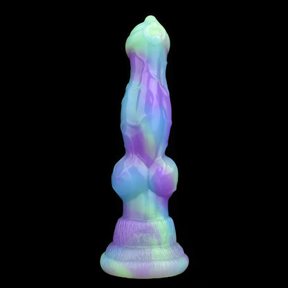 Fantasy Dog Dildo Butt Plug Prostate Massager - Colorful Monster Anal Sex Toy for Women