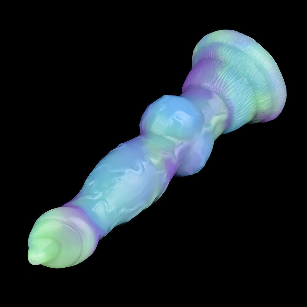 Fantasy Dog Dildo Butt Plug Prostate Massager - Colorful Monster Anal Sex Toy for Women