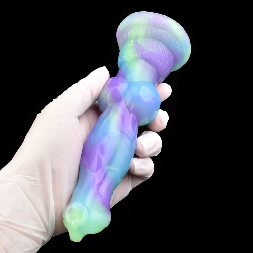 Fantasy Dog Dildo Butt Plug Prostate Massager - Colorful Monster Anal Sex Toy for Women