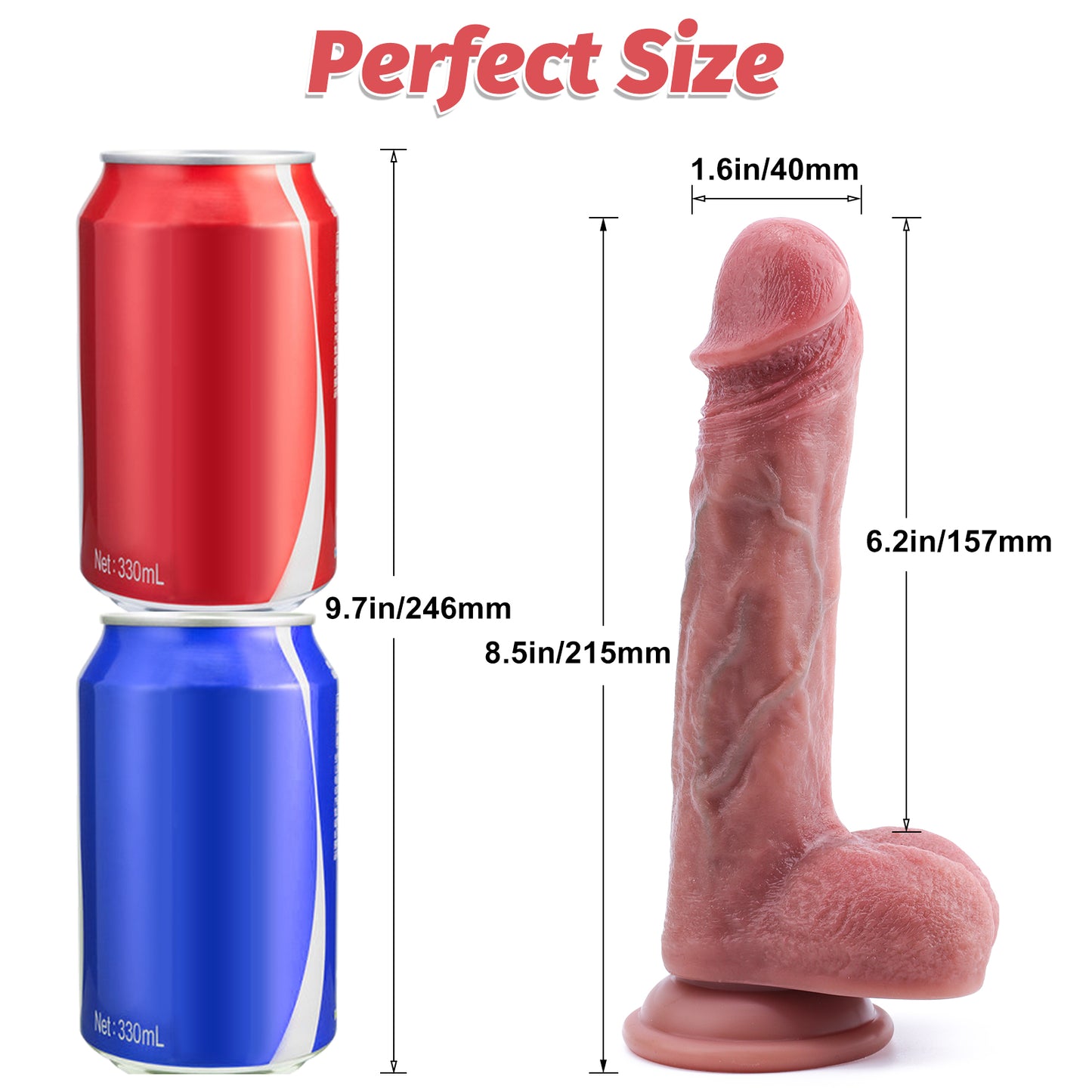 Skin Sliding Realistic Dildo Butt Plug - Silicone Penis Female Masturbation Sex Toy Shop