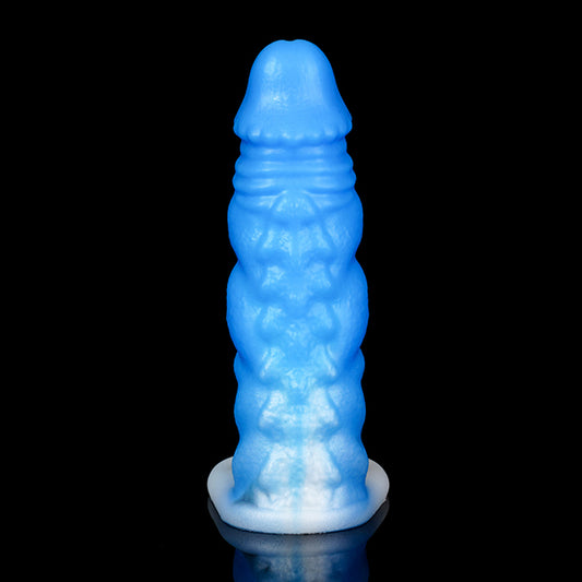 Luminous Monsterdildo Penis Sleeve Extender - Premium Silicone Cock Ring Expansion Male Sex Toy