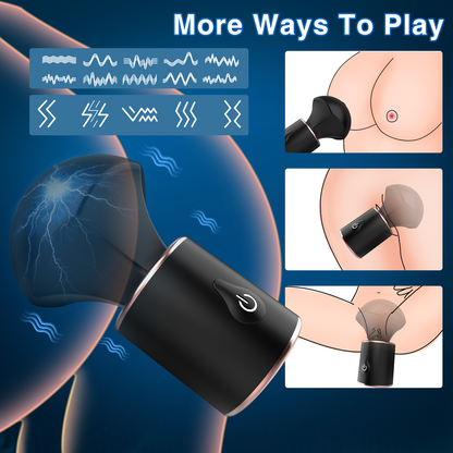 Vibromasseur baguette magique E-stim - Stimulateur de clitoris et de mamelon de poche Jouets sexuels pour femmes et hommes