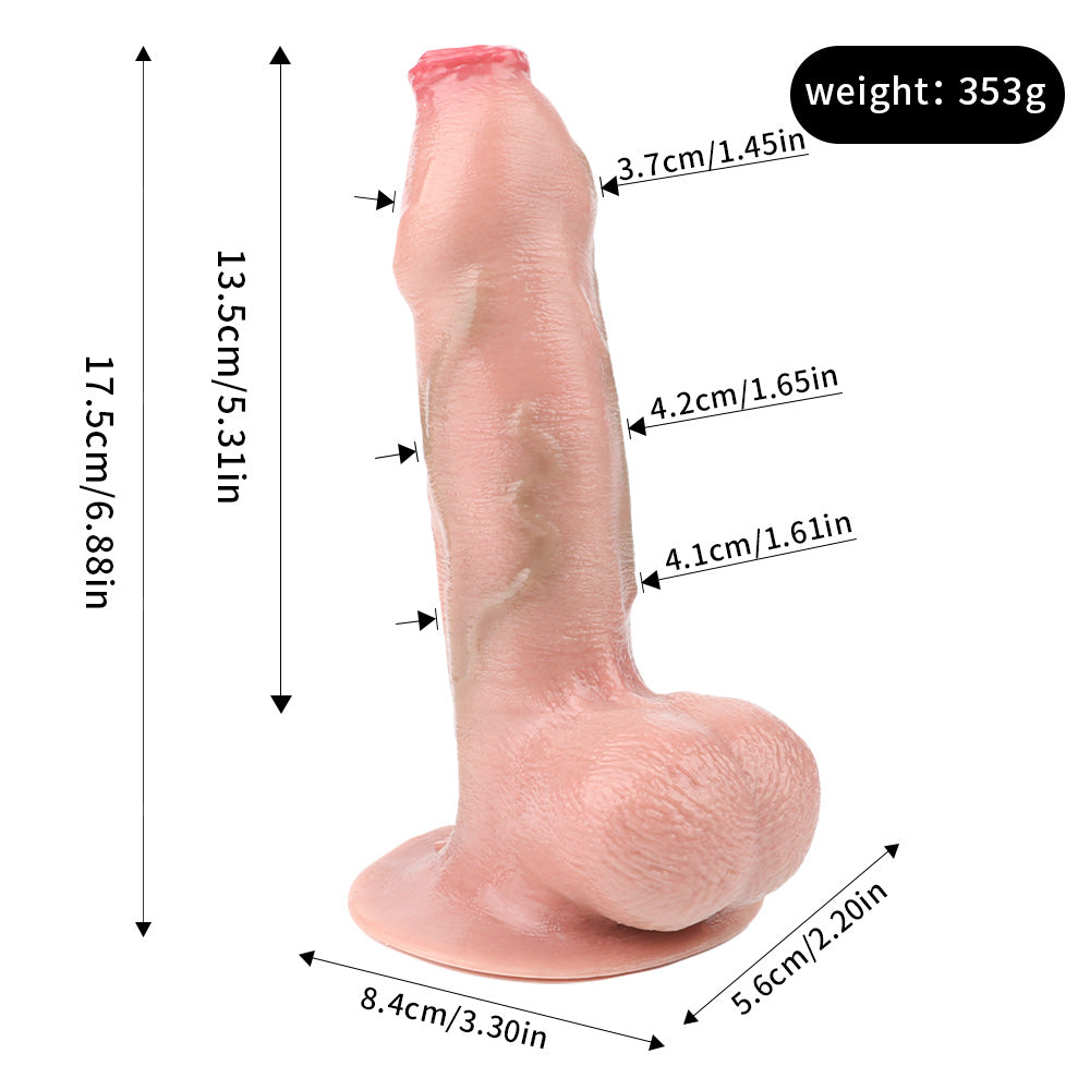 Fantasy Anal Dildo Butt Plug Female Sex Toys - Strapless Silicone Suction Cup Big Testicle Masturbator