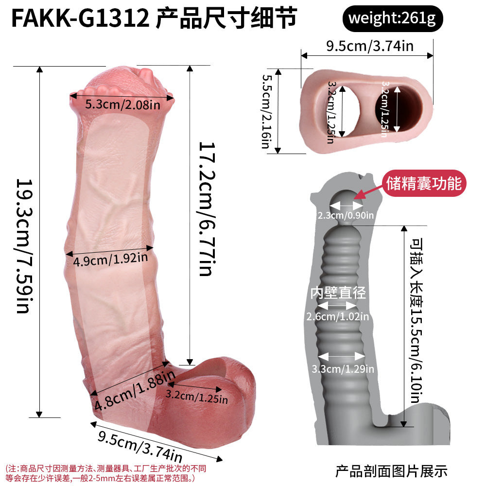 Fantasy Horsedildo Cock Sleeve Condom - Realistic Animal Penis Sheath Sex Toys for Men