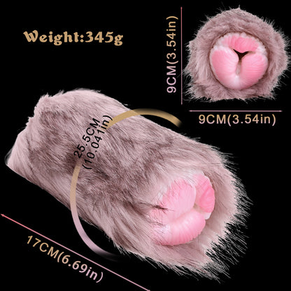 Furry Dog Pocket Pussy - Masturbateur vaginal animal réaliste à double pénis ouvert