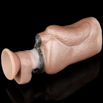 Ebony Animal Pussy Masturbator - Fantasy Double Vagina Penis Massage Sex Toy for Men