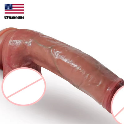 Realistischer Dildos Butt Plug - 10 Zoll lebensgroßer männlicher Penis Silikon Analdildo weibliches Sexspielzeug
