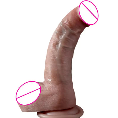 Realistischer Analdildo Butt Plug - 7 Zoll kleine Eichel aus Silikon, Sexspielzeug für Frauen