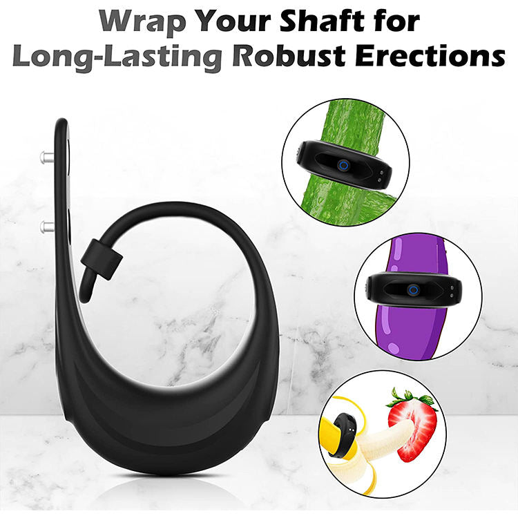 Vibrating Cock Ring Male Sex Toys - Adjustable Lenght Penis Enhancer