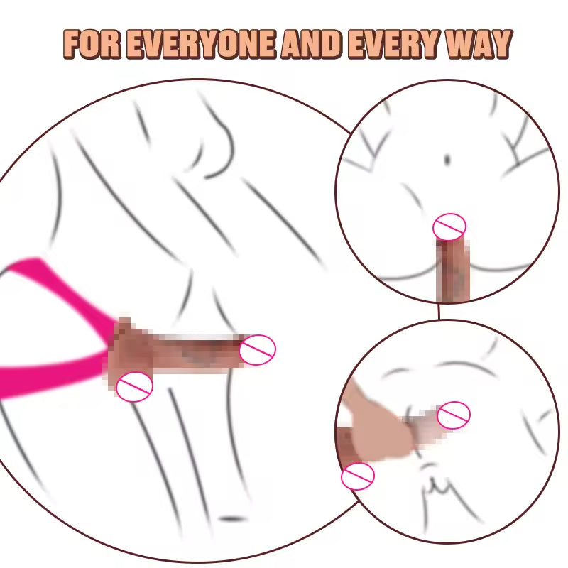 Lifelike Realistic Anal Dildo Butt Plug - Suction Cup Silicone Penis Sex Toy for Beginners