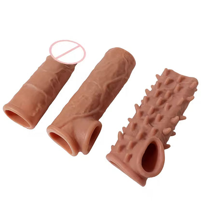Manchon de coq noué monstre - Sangle en silicone sur le manchon de pénis Couple Sex Toy