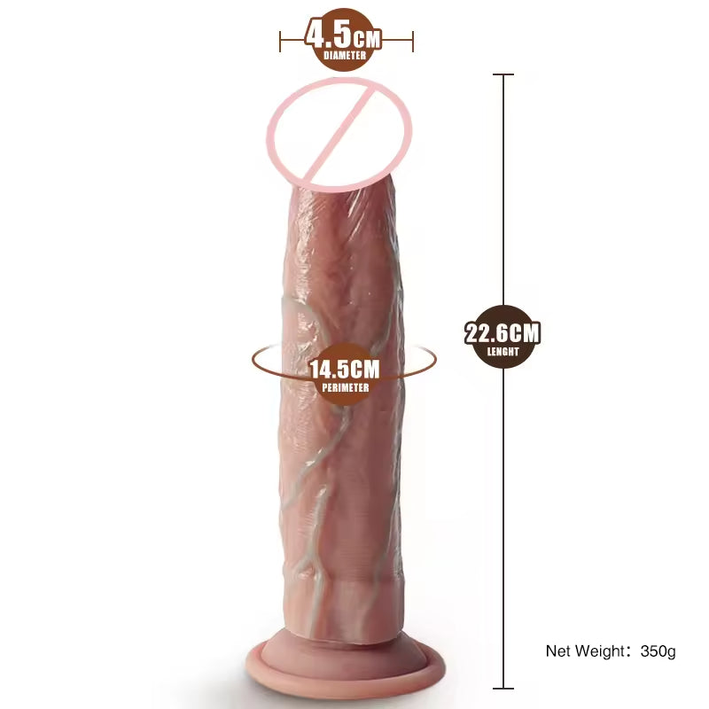 Long Realistic Dildo Anal Plug - Lifelike Huge Silicone Dildos Prostate Massager