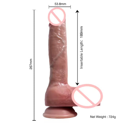 Realistischer Dildos Butt Plug - 10 Zoll lebensgroßer männlicher Penis Silikon Analdildo weibliches Sexspielzeug