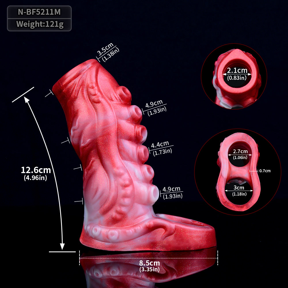 Tentacledildo Cock Sleeve Hollow Penis Sheath Extender - Fantasy Sex Toys for Men Couple Play