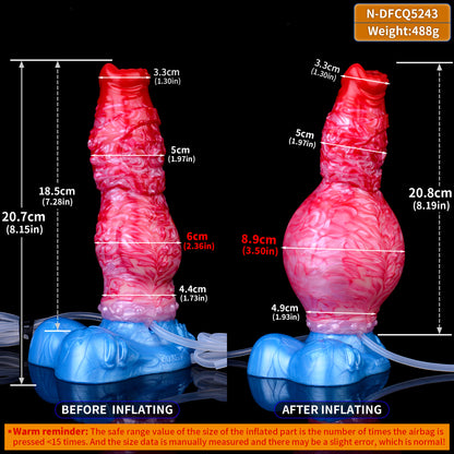 Aufblasbarer Monsterdildo-Buttplug – Realistisches, spritzendes Penis-Melk-Anal-Sexspielzeug für Frauen und Männer 