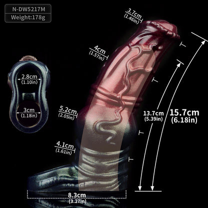 Fantasy Horsedildo Penis Sleeve - Cockring Delay Ejaculation Extender Sex Toys for Men