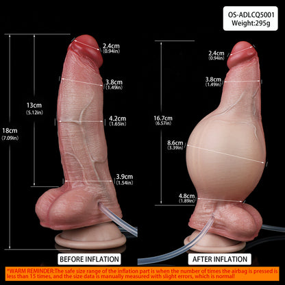 Gode ​​gonflable giclant pour femme - Gode anal réaliste en silicone - Masturbateur vaginal