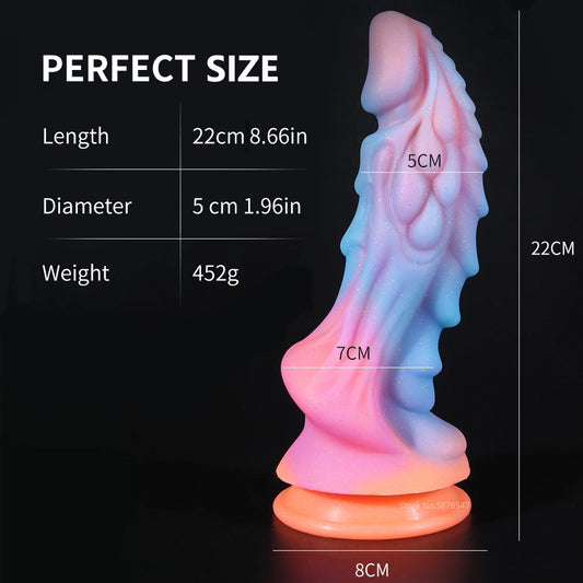 Gode ​​Monster Dragon - Plug anal lumineux coloré brillant gode anal Sex Toy