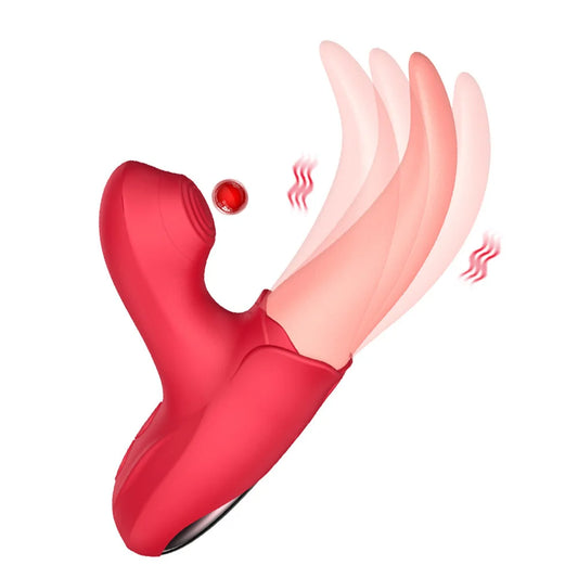 Stimulateur de point G de clitoris de langue réaliste-fantastique vagin léchant clitoridien sucer jouet sexuel féminin