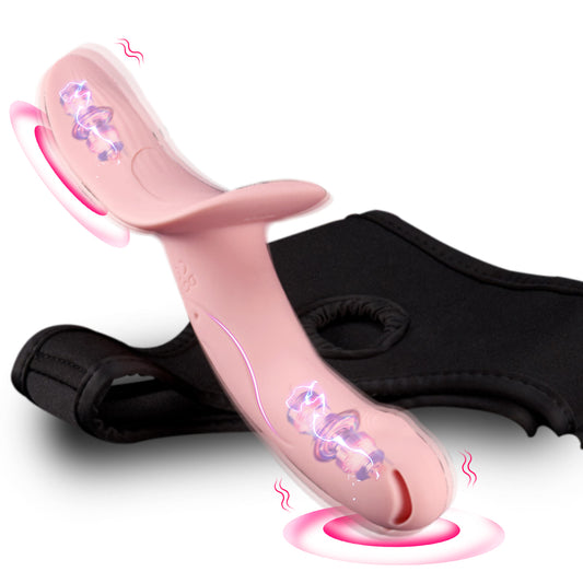 Lesbian Strapon Vibrating Dildo - Double End Pink Anal Dildo G Spot Vibrator Clit Stimulator