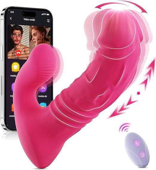 APP-gesteuerter Analdildo mit stoßendem Klitorisstimulator – tragbarer G-Punkt-Vibrator mit Fernbedienung