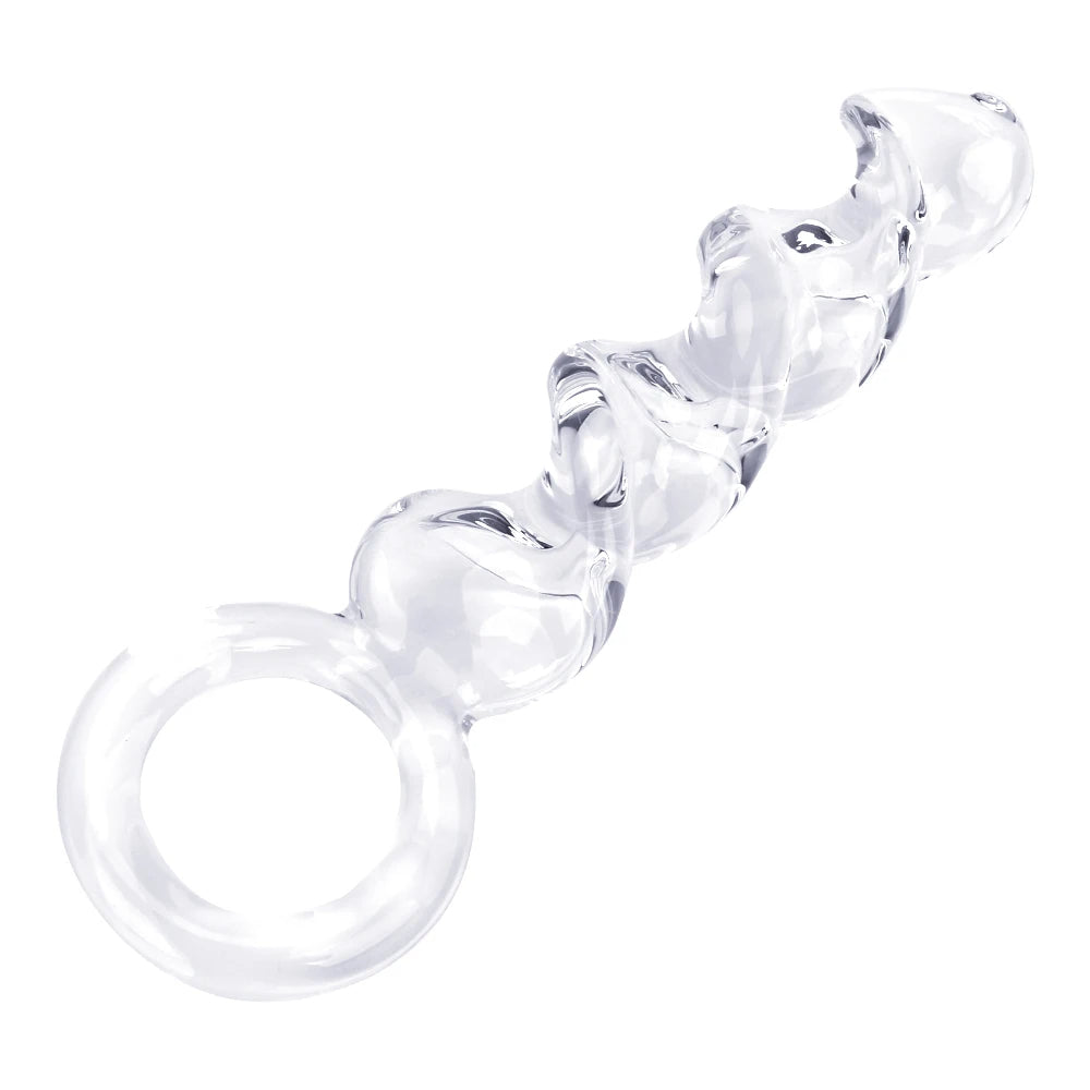 Godemichet anal en verre - Jouets sexuels anaux en cristal Pyrex pour point G pour femmes et hommes