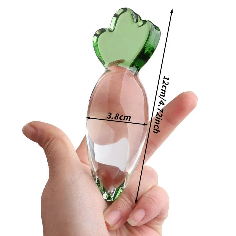 Godemichet anal en verre - Godemiché anal en cristal de radis - Jouets sexuels pour femmes et hommes